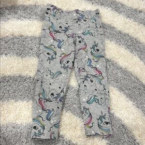 GUC H&M Unicorn Print Gray stretch pants with back pockets  3-4T